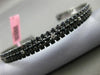 ESTATE 5.46CT DIAMOND & SAPPHIRE 14KT BLACK GOLD 3 ROW FLEXIBLE BANGLE BRACELET