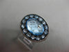 ESTATE LARGE 5.68CT DIAMOND & AAA BLUE TOPAZ 14KT WHTIE GOLD 3D DOUBLE HALO RING