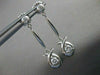 ESTATE .55CTW DIAMOND 14KT WHITE GOLD HANGING DANGLE STUD EARRINGS FG VS #16071