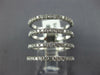 ESTATE LARGE 1.02CT DIAMOND 18KT WHITE GOLD 3D MULTI ROW DETACHED BAR FUN RING