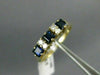 ESTATE .48CT DIAMOND & AAA SAPPHIRE 14KT YELLOW GOLD 3D THREE STONE RING #22136