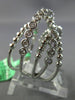 ESTATE WIDE .95CT DIAMOND 18KT WHITE GOLD 3D MULTI ROW CRISS CROSS FUN LOVE RING