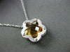ESTATE 2.60CT ROUND CITRINE 14KT YELLOW GOLD SOLITAIRE FLOWER PENDANT #22167