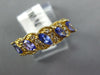 .99CT DIAMOND & AAA TANZANITE 14KT YELLOW GOLD MARQUISE & ROUND ANNIVERSARY RING