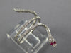ESTATE 0.35CT DIAMOND & AAA RUBY 18KT WHITE GOLD 3D CLASSIC HAPPY SNAKE FUN RING