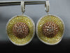 LARGE 14.06CT WHITE FANCY YELLOW & PINK DIAMOND 18KT GOLD FUN HANGING EARRINGS