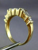0.90CT ROUND BAGUETTE & PRINCESS DIAMOND 14K YELLOW GOLD ANNIVERSARY RING #1586