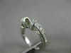 WIDE .75CT DIAMOND 14K WHITE GOLD TRIANGULAR FILIGREE SEMI MOUNT ENGAGEMENT RING
