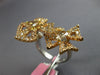 EXTRA LARGE 2.09CT WHITE & MOCHA DIAMOND 18KT WHITE & ROSE GOLD CRISS CROSS RING