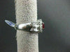 ANTIQUE 1.96CT DIAMOND & AAA RUBY PLATINUM FLOWER DESIGN ENGAGEMENT RING AMAZING