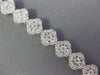 ESTATE WIDE & LONG 5.34CT DIAMOND 18KT WHITE GOLD CLUSTER CLOVER TENNIS BRACELET