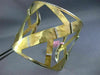 ESTATE EXTRA LARGE .69CT DIAMOND 14KT 2 TONE GOLD SQUARE ZIG ZAG BANGLE BRACELET