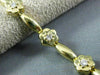 ANTIQUE .39CT ROUND DIAMOND 14K YELLOW GOLD CLASSIC DAISY FLOWER BRACELET #16266