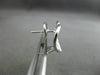 ESTATE LARGE 1.03CT DIAMOND 14KT WHITE GOLD 3D PAVE CURVED HEART LOVE EARRINGS