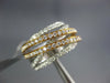 WIDE 1.0CT DIAMOND 18KT WHITE & ROSE GOLD MULTI ROW CRISS CROSS ANNIVERSARY RING