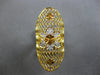 EXTRA LARGE 22K 2 TONE GOLD 3D HANDCRAFTED DIAMOND CUT OPEN FILIGREE RING #28204