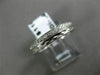 ANTIQUE .43CT DIAMOND 18KT WHITE GOLD 3D FILIGREE ETERNITY WEDDING RING #6278