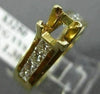 1.30CT DIAMOND 14KT YELLOW GOLD 3D LUCIDA SEMI MOUNT SQUARE ENGAGEMENT RING #229