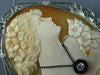 ANTIQUE MASSIVE OLD MIND DIAMOND 14K WHITE GOLD 3D LADY CAMEO PIN PENDANT #25578
