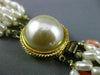 ESTATE LONG 14K YELLOW GOLD & SILVER AAA CORAL & FRESHWATER PEARL NECKLACE 25364