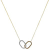 .31CT DIAMOND 18KT 2 TONE GOLD 3D CLASSIC DOUBLE OPEN OVAL LOVE KNOT PENDANT