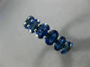 ESTATE LARGE 12.45CT AAA OVAL SAPPHIRE 14K WHITE GOLD ETERNITY ANNIVERSARY RING