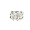 .96CT DIAMOND 18KT WHITE GOLD ROUND & BAGUETTE MULTI SQUARE GEOMETRICAL FUN RING