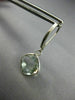 5.0CT AAA GREEN AMETHYST 14KT WHITE GOLD 3D CUSHION LEVER BACK HANGING EARRINGS