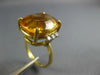 ESTATE EXTRA LARGE 10.12CT DIAMOND & AAA CITRINE 18KT YELLOW GOLD FUN LOVE RING