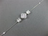 .51CT DIAMOND 18K WHITE GOLD ROUND & BAGUETTE 4 LEAF CLOVER FLOWER LOVE BRACELET
