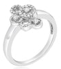 ESTATE .22CT DIAMOND 14KT WHITE GOLD 3D MULTI CIRCULAR FUN RING