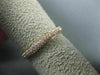 ESTATE .54CT PINK DIAMOND 18K ROSE GOLD 3 ROW ETERNITY WEDDING ANNIVERSARY RING