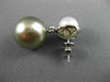 EXTRA LARGE .45CT DIAMOND & SOUTH SEA TAHITIAN PEARL 18KT WHITE GOLD 3D EARRINGS