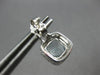 2.13CT DIAMOND & AAA AQUAMARINE 14KT WHITE GOLD CUSHION & ROUND HANGING EARRINGS