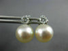 LARGE .55CT DIAMOND & AAA SOUTH SEA PEARL 14KT WHITE GOLD CLASSIC STUD EARRINGS
