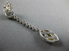 LARGE 6.20CT DIAMOND & AAA BLUE TOPAZ & CITRINE 18KT WHITE GOLD HANGING EARRINGS