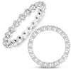 ESTATE 1.72CT DIAMOND 14KT WHITE GOLD 3D SHARED PRONG ETERNITY ANNIVERSARY RING