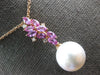 1.1CT DIAMOND & PINK SAPPHIRE & SOUTH SEA PEARL 18K ROSE GOLD MULTI LEAF PENDANT