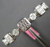 LARGE 4.44CT DIAMOND 18K WHITE GOLD MULTI SHAPE INVISIBLE SQUARE BANGLE BRACELET