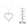 .50CT DIAMOND 14KT WHITE GOLD 3D CLASSIC ROUND OPEN HEART LOVE FLOATING PENDANT