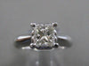 ESTATE 1.01CT PRINCESS DIAMOND PLATINUM SOLITAIRE ENGAGEMENT RING 5MM #18224