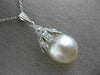 ESTATE .45CT DIAMOND & AAA SOUTH SEA PEARL 18KT WHITE GOLD FLOWER PENDANT #26205