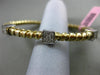 ESTATE .30CT DIAMOND 14KT WHITE & YELLOW GOLD 3D SQUARE FLEXIBLE BANGLE BRACELET