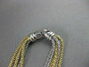 ESTATE 14KT W&Y GOLD MULTI STRANDED NECKLACE W/ LOBSTER LOCK ITALY BEAUTIFUL 776