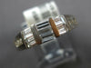 WIDE .69CT DIAMOND 14KT 2 TONE GOLD ROUND & BAGUETTE MULTI ROW ANNIVERSARY RING