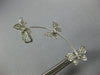 LARGE .63CT DIAMOND 18KT WHITE GOLD MULTI BUTTERFLY EAR CLIMBER HANGING EARRINGS