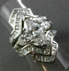 LARGE 4.26CT DIAMOND MARQUISE & ROUND PLATINUM ENGAGEMENT WEDDING INSERT RING