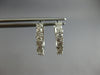 .65CT DIAMOND 14KT WHITE GOLD 3D CLASSIC OVAL HUGGIE LEVERBACK HANGING EARRINGS