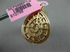 ESTATE LARGE 1.93CT PINK & FANCY YELLOW DIAMOND 18KT ROSE GOLD TEAR DROP PENDANT