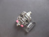 1.52CT DIAMOND 18KT WHITE GOLD 3D ROUND & BAGUETTE CLUSTER SQUARE INVISIBLE RING